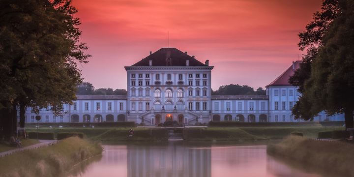 Schloss Nymphenburg Sonnenuntergang